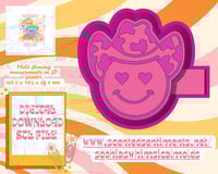 Image 2 of Cowboy Smiley Face Mold|Housing Mold Maker STL File for Freshies|Candle|Aroma Beads|Freshie Mold