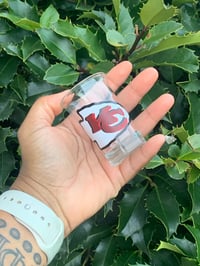 Image 1 of Kansas City Chiefs Shot Glass - Permanent Vinyl Design for Durability - 2 fl oz Capacity