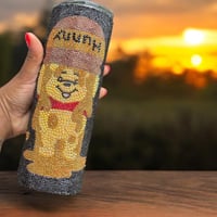Image 1 of Customizable Winnie The Pooh Rhinestone Bedazzled Tumbler - 20 oz