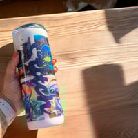 Image 3 of Stitch Inspired Tumbler Cup: Handcrafted Glitter Epoxy 20oz