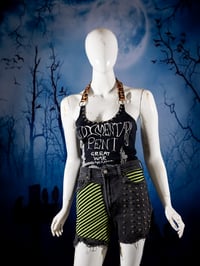 Image 6 of Striped and Studded Jean Shorts