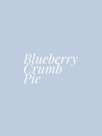 Blueberry Crumb Pie