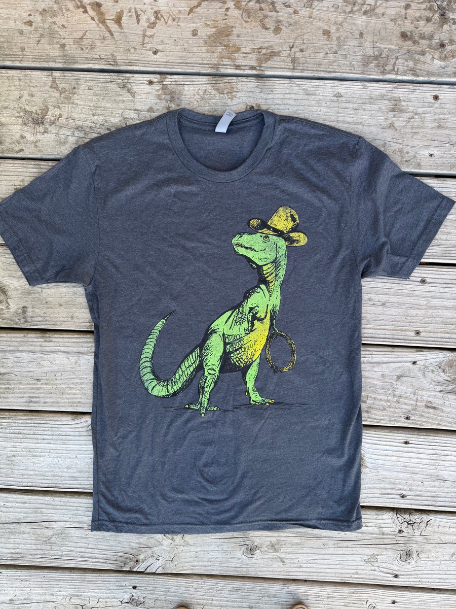 Image of Adult Cowboy Rex Short Sleeve Tee in Charcoal