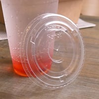 Case of 12-24oz clear plastic flat lid 