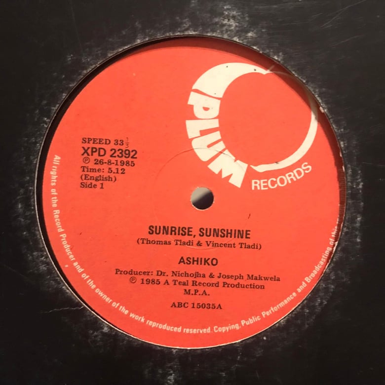 Image of Ashiko - Sunrise Sunshine / Hey Mr. Dj