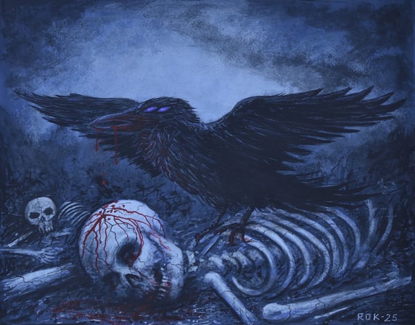 Image of KROW & KARKASS - small original painting