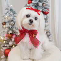 VELVET GLITTER HAIR BOW