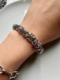 Image 1 of Grounded in Reality | Byzantine Weave Chainmaille Bracelet
