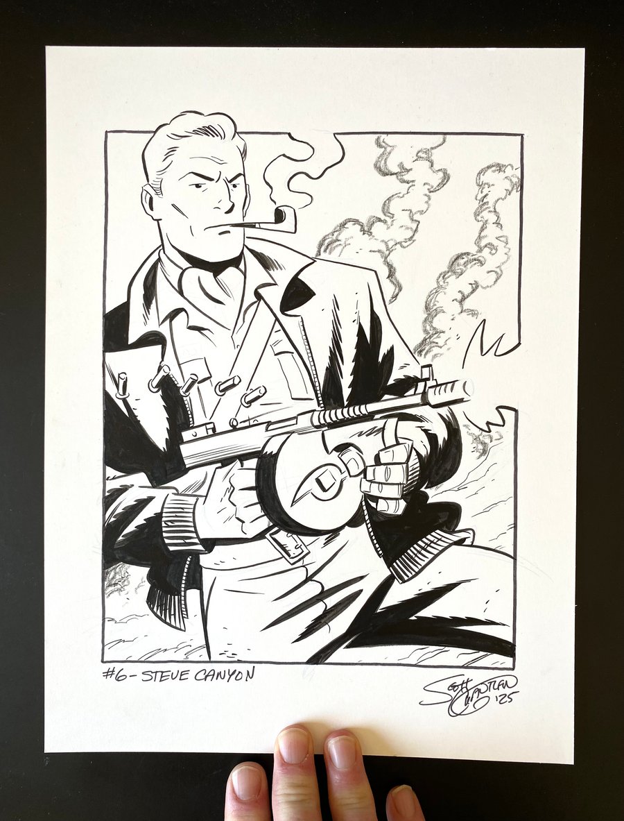 Image of Pulptober 2025 Day 6: STEVE CANYON