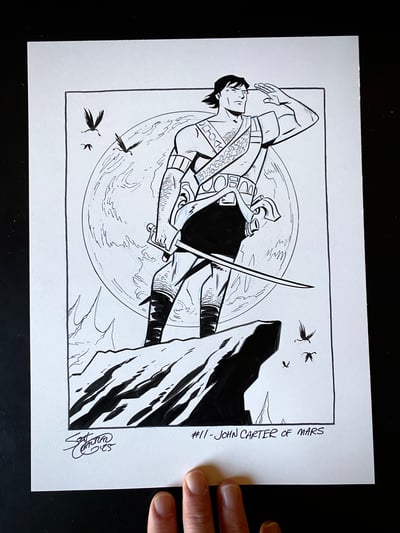 Image of Pulptober 2025 Day 11: JOHN CARTER OF MARS