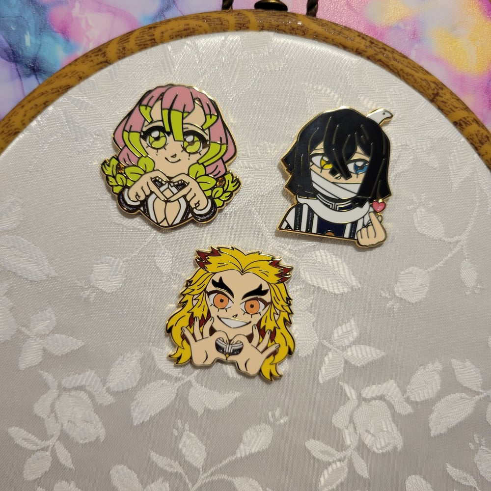 Image of Gold Demon Slayer Pins