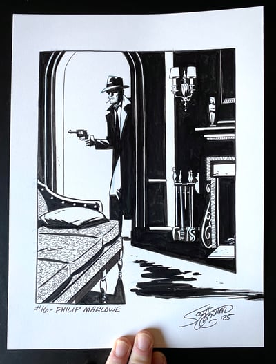 Image of Pulptober 2025 Day 16: PHILIP MARLOWE
