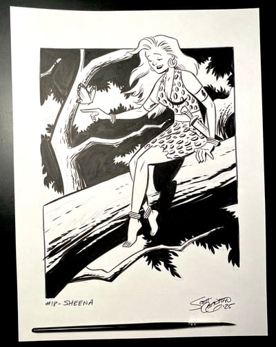 Image of Pulptober 2025 Day 18: SHEENA, QUEEN OF THE JUNGLE