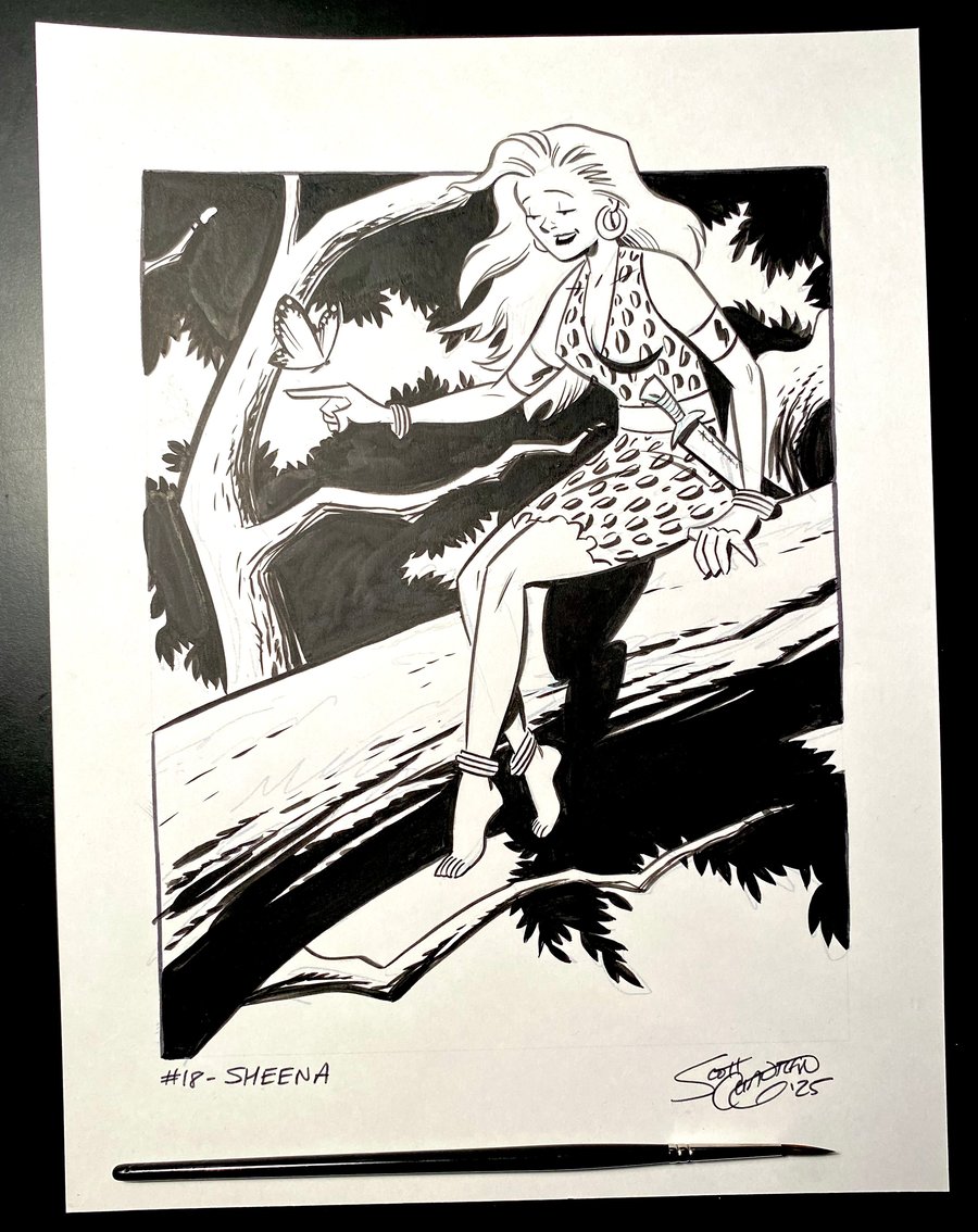 Image of Pulptober 2025 Day 18: SHEENA, QUEEN OF THE JUNGLE