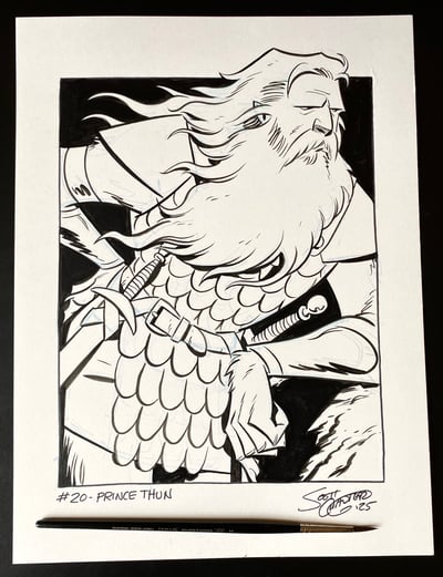 Image of Pulptober 2025 Day 20: PRINCE THUN OF THE LION MEN