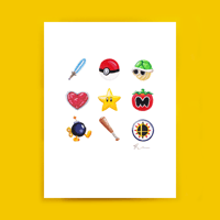 SSB64 ITEMS ART PRINT