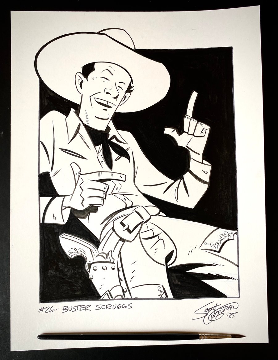 Image of Pulptober 2025 Day 26: BUSTER SCRUGGS