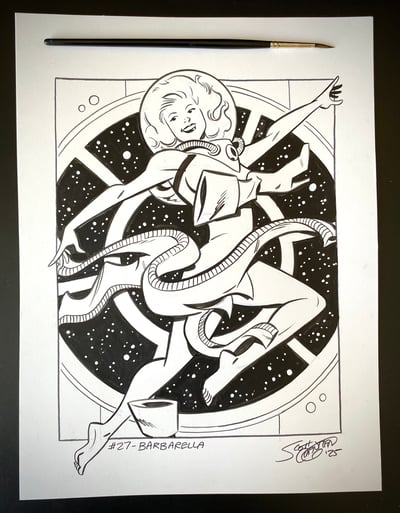 Image of Pulptober 2025 Day 27: BARBARELLA