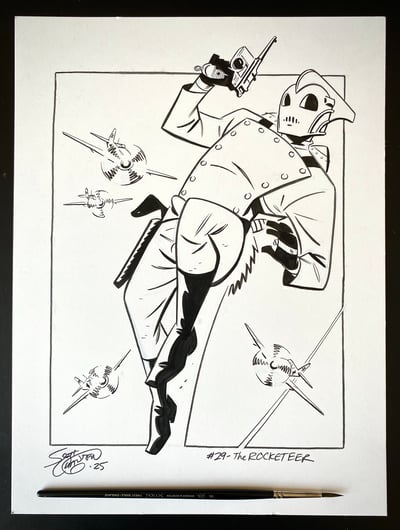 Image of Pulptober 2025 Day 29: THE ROCKETEER