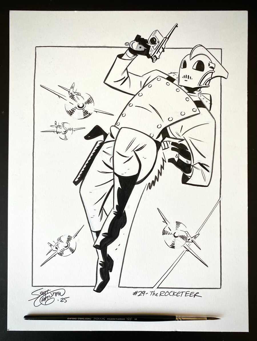 Image of Pulptober 2025 Day 29: THE ROCKETEER