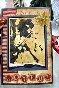 Image 2 of ✨ YULETIDE WHISPERS – ISC Red Rubber Stamp Sheet (7 stamps)