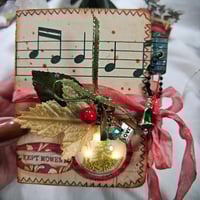 Image 2 of 🕰️ Hushed Light Stamp | Red Rubber Cling Stamp for Junk Journals (11 Stamps)