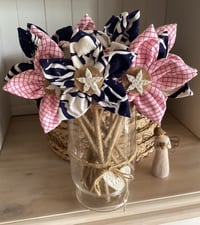 Memory Flowers custom created from a clients loved ones two stunning shirts 