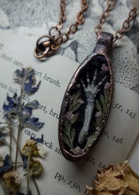 Image 3 of Bunny Foot and Floral Pendant