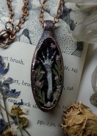 Image 1 of Bunny Foot and Floral Pendant