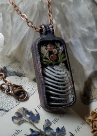 Image 3 of Bunny Ribcage and Floral Pendant