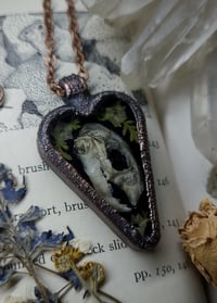 Image 5 of Bunny Skull and Floral Heart Pendant