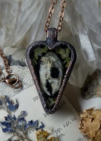 Image 4 of Bunny Skull and Floral Heart Pendant
