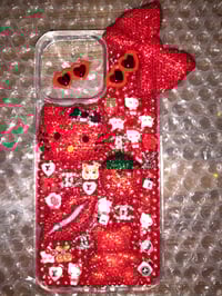 Image 2 of Red Blinged HK Phone Case 