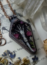 Image 2 of Bunny Foot and Floral Pendant - Coffin