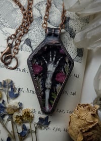 Image 4 of Bunny Foot and Floral Pendant - Coffin