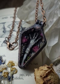 Image 5 of Bunny Foot and Floral Pendant - Coffin