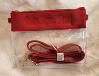 Image 3 of Clear Embroidered DST. Wristlet/ Messenger 