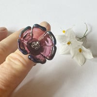 Image 3 of Amethyst Flower with Lustre Ring