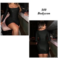 Image 1 of Black Bodycon Dress