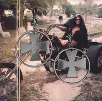 Image 1 of CROSS HOOP EARRINGS