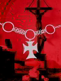 Image 2 of Doomed Triple O Ring Cross Choker