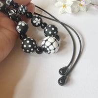 Image 1 of Black and White Adjustable Necklace