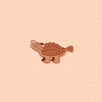 Image 1 of Ankylosaurus Wooden Pin