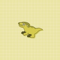 Image 1 of Parasaurolophus Wooden Pin
