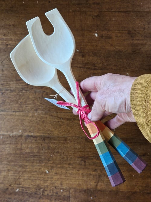 Image of Sycamore Rainbow Salad Servers