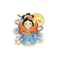 chang'e moon goddess decal