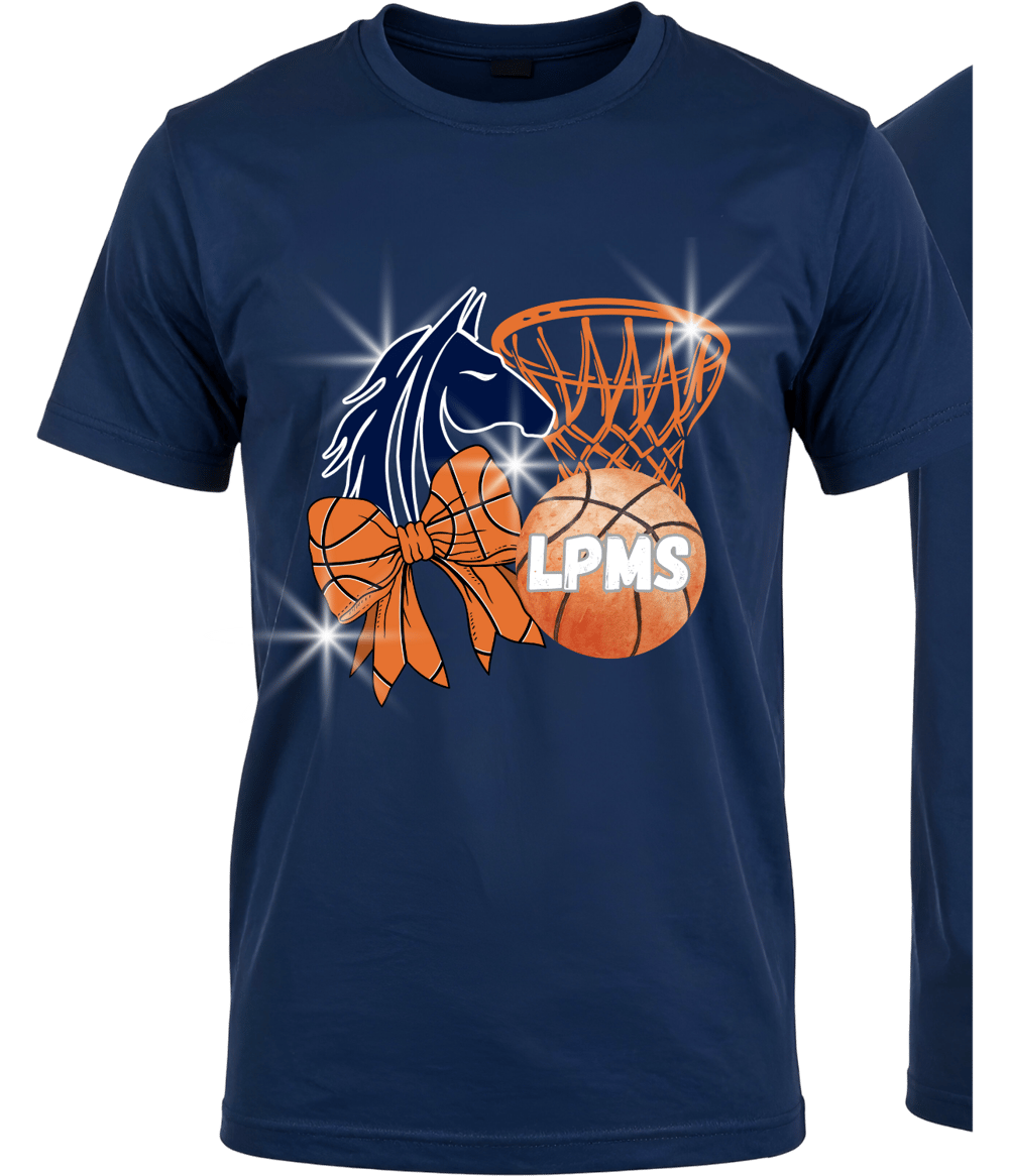 Image of LPMS Bow/Ball Navy Tee