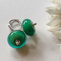 Image 3 of Emerald Leverback Earrings