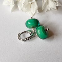 Image 4 of Emerald Leverback Earrings