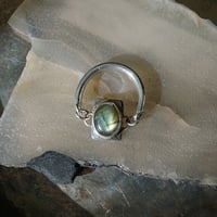 Image 1 of Silver Swivel Ring with Labradorite
